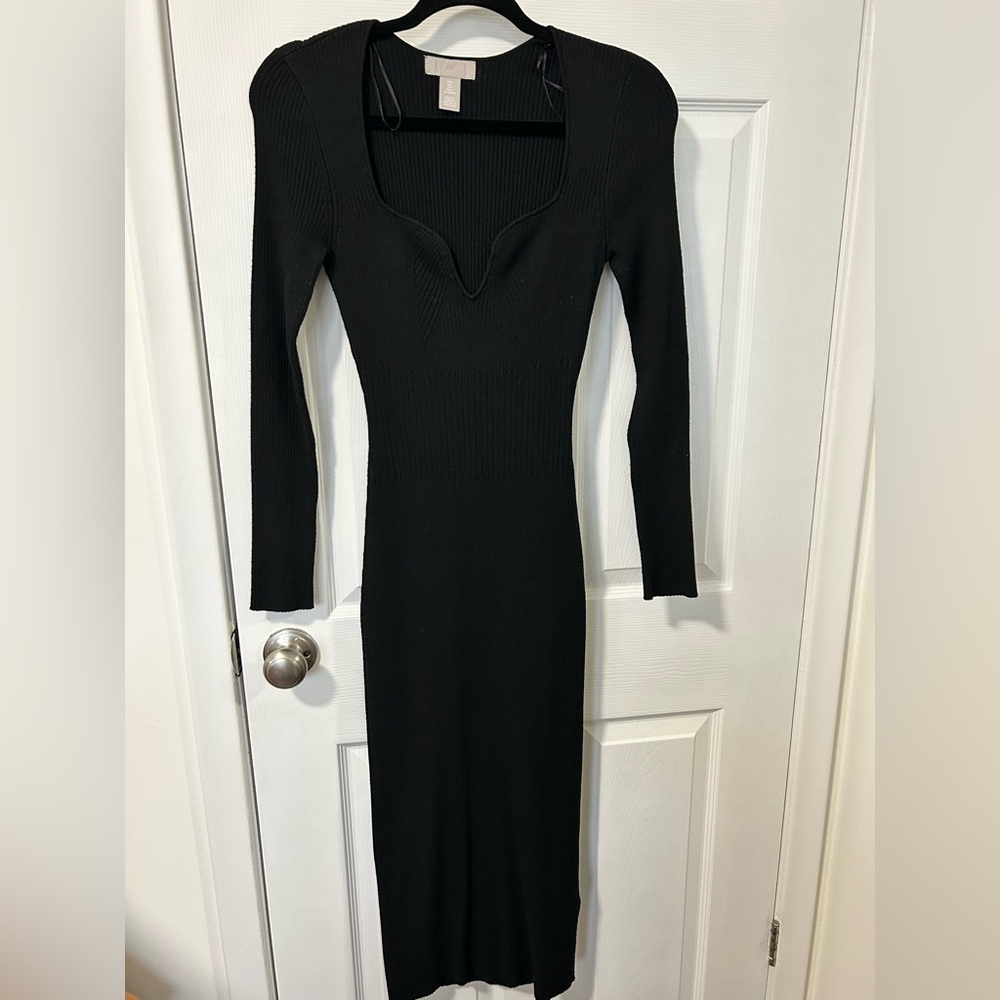 H&M Black Rib-Knit Bodycon Dress - Picture 3 of 6